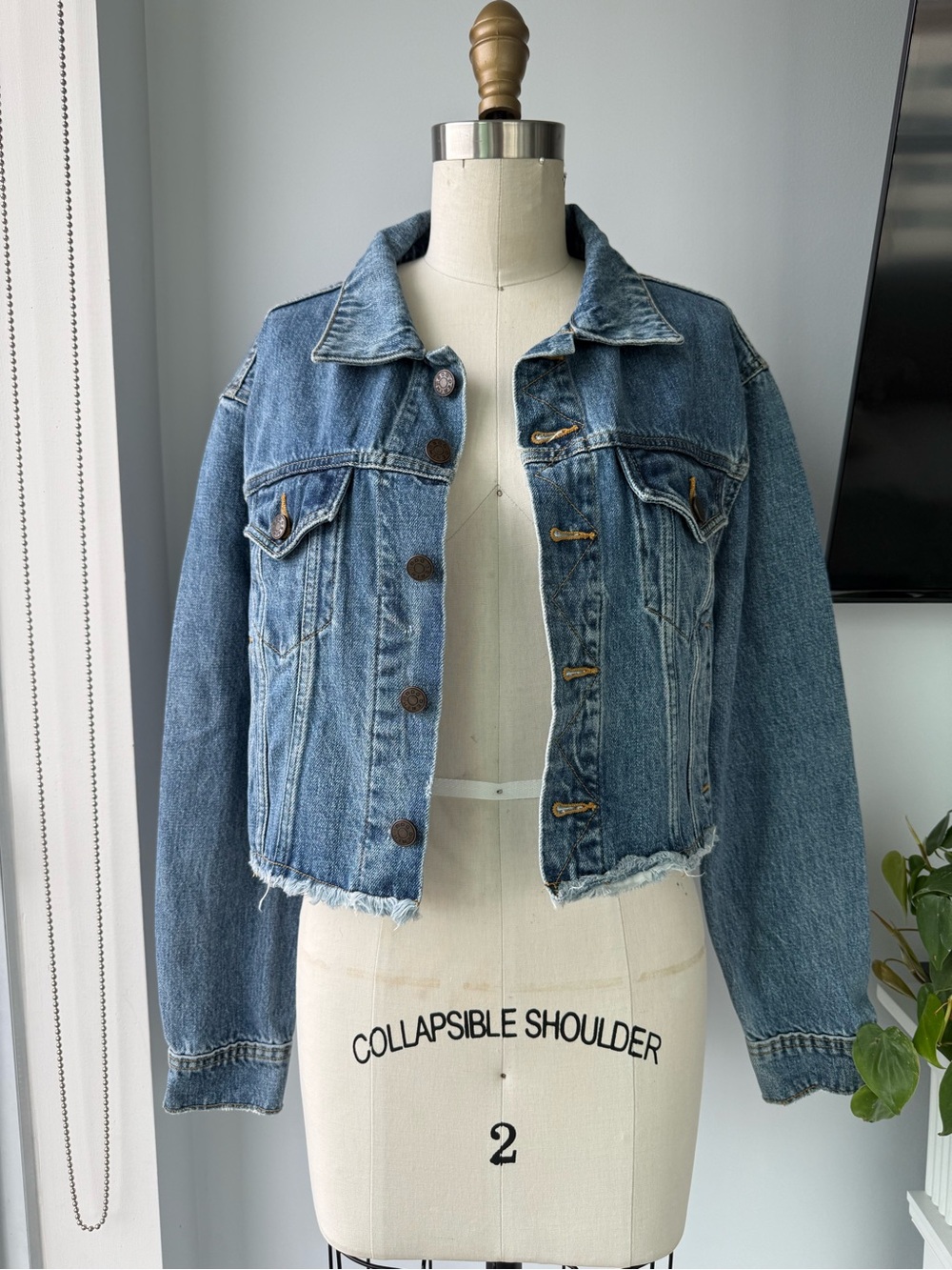 BDG Light Blue Cropped Denim Jacket